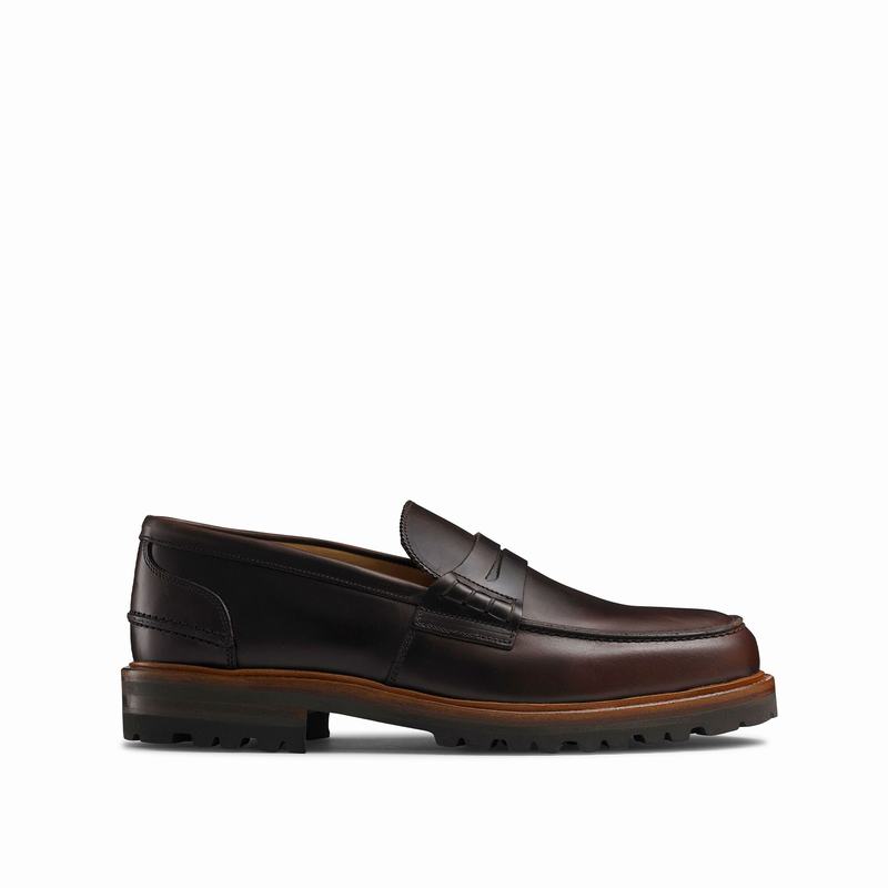 Russell & Bromley Arnside Cleated Sole Loafers Men's Brown [UKD1192YG]